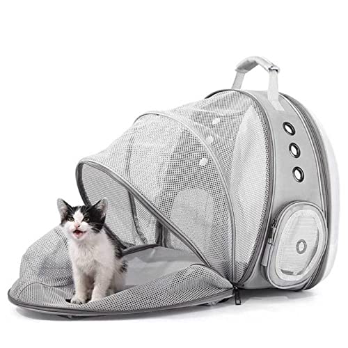 Haustier Fluggesellschaft Rucksack Tragetasche Katze Tragetasche Kleine Hunde Reiserucksack Welpe Transparent Rucksack Katze Transporttasche von SHENDAF