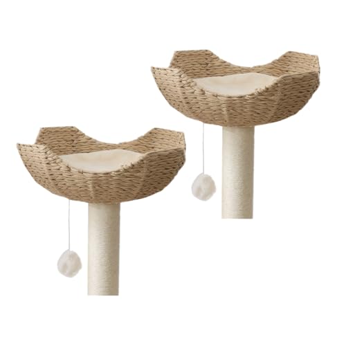 SHENGOCASE 2er-Pack 45,7 cm großer Katzenturm Baum Zubehör Ersatzteil Korb Bett handgewebte Rattan Katzenbett Nest Schüssel mit weichem Kissen SHENGOCASE 2er-Pack 45,7 cm großer Katzenturm Baum Zubehör Ersatzteil Korb Bett handgewebte Rattan Katzenbett Nest Schüssel mit weichem Kissen von SHENGOCASE
