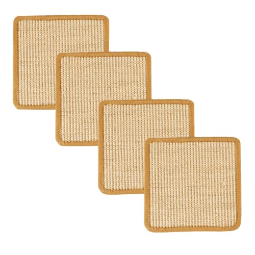 SHENGOCASE 4 Stück 20,1 x 20,1 cm Sisal-Kratzmatte mit Klettbändern für Wand, Couch, Fensterstange, Katzenwandmöbel, Katzenregale SHENGOCASE 4 Stück 20,1 x 20,1 cm Sisal-Kratzmatte mit Klettbändern für Wand, Couch, Fensterstange, Katzenwandmöbel, Katzenregale von SHENGOCASE