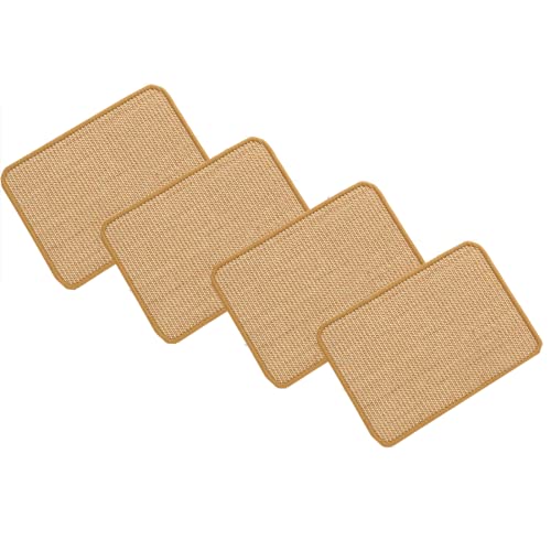 SHENGOCASE 4 Stück 20,3 x 35,6 cm Sisal-Kratzmatte mit Klettbändern, Ersatz-Sisal-Pad-Matte für Katzenbaum, Fensterstange, Katzenwandmöbel, Katzenregale von SHENGOCASE