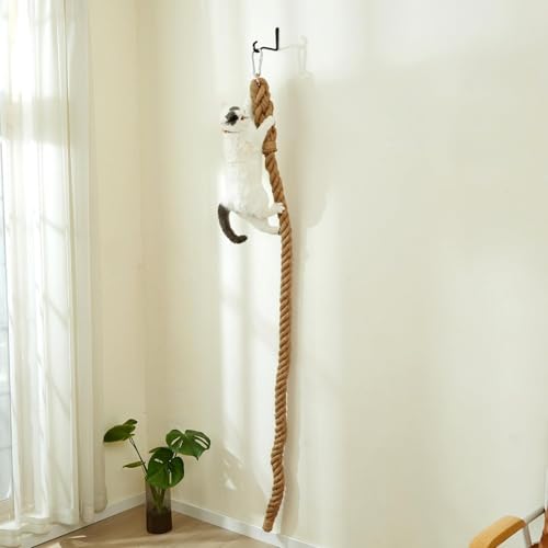 SHENGOCASE Katzenkletter-Juteseil mit Haken, Wandmontage, Möbel für Innen- und Außenbereich, 4,8 cm x 1,8 m SHENGOCASE Katzenkletter-Juteseil mit Haken, Wandmontage, Möbel für Innen- und Außenbereich, 4,8 cm x 1,8 m von SHENGOCASE
