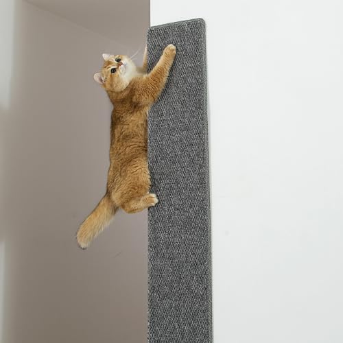 SHENGOCASE Verdickte Katzenwand Ecke Kletterteppich Katzenwand Möbel Wand Eckkratzer Kratzbaum (Grau), Grau von SHENGOCASE