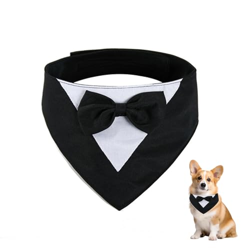 SHENGYIG Hunde Halstuch, M Größe Schwarz Kostüm für Hunde, Fliege-Stil, Verstellbar Hund Kleidung, Selbstklebend, 42 cm Schal, für Verkleiden von Haustieren SHENGYIG Hunde Halstuch, M Größe Schwarz Kostüm für Hunde, Fliege-Stil, Verstellbar Hund Kleidung, Selbstklebend, 42 cm Schal, für Verkleiden von Haustieren von SHENGYIG