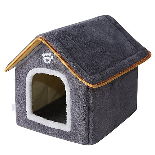 Großes Katzenbett für kleine Hunde und Katzen, waschbar und rutschfest, ultraweich, Deluxe-Haustierzelte, leises und verstecktes Katzenhaus für Haustiere bis zu 20,4 kg (Größe: L 48,3 x 43,2 x 48,2 von SHENJIA