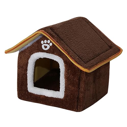 Großes Katzenbett für kleine Hunde und Katzen, waschbar und rutschfest, ultraweich, Deluxe-Haustierzelte, leises und verstecktes Katzenhaus für Haustiere bis zu 4,5 kg (Größe: S, 35,6 x 33,1 x 38,1 von SHENJIA