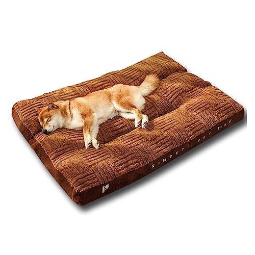 Hundebett, Memory-Schaum, groß, orthopädische Haustiermatratze mit abnehmbarem, waschbarem Bezug, rutschfeste Unterseite, wasserdicht, kaufest, für große, mittelgroße und kleine Hunde (Größe: M 88,9 x Hundebett, Memory-Schaum, groß, orthopädische Haustiermatratze mit abnehmbarem, waschbarem Bezug, rutschfeste Unterseite, wasserdicht, kaufest, für große, mittelgroße und kleine Hunde (Größe: M 88,9 x von SHENJIA