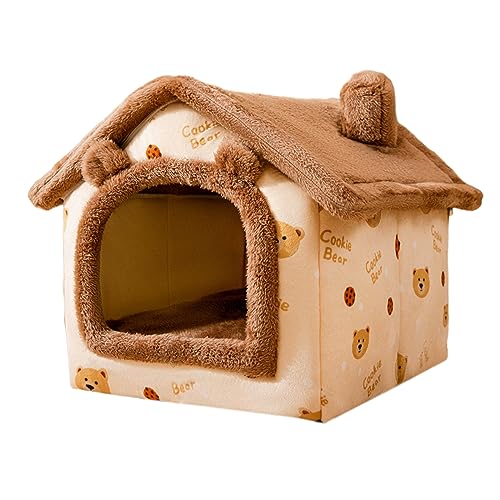 Katzenbett für Indoor-Katzen und kleine Hunde, abnehmbar, waschbar und rutschfest, weich und wärmend, Haustierzelt für Katzen und Kaninchen, großes Haustier-Katzenhöhle zum Spielen (Größe: L 48,3 x Katzenbett für Indoor-Katzen und kleine Hunde, abnehmbar, waschbar und rutschfest, weich und wärmend, Haustierzelt für Katzen und Kaninchen, großes Haustier-Katzenhöhle zum Spielen (Größe: L 48,3 x von SHENJIA
