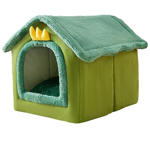 Katzenbett für Indoor-Katzen und kleine Hunde, abnehmbar, waschbar und rutschfest, weich und wärmend, Haustierzelt für Katzen und Kaninchen, großes Haustier-Katzenhöhle zum Spielen (Größe: M, 43,2 x Katzenbett für Indoor-Katzen und kleine Hunde, abnehmbar, waschbar und rutschfest, weich und wärmend, Haustierzelt für Katzen und Kaninchen, großes Haustier-Katzenhöhle zum Spielen (Größe: M, 43,2 x von SHENJIA