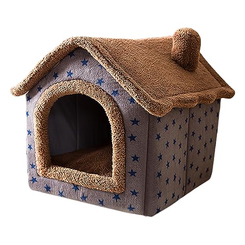 Katzenbett für Indoor-Katzen und kleine Hunde, abnehmbar, waschbar und rutschfest, weich und wärmend, Haustierzelt für Katzen und Kaninchen, großes Haustier-Katzenhöhle zum Spielen (Größe: S, 38,1 x Katzenbett für Indoor-Katzen und kleine Hunde, abnehmbar, waschbar und rutschfest, weich und wärmend, Haustierzelt für Katzen und Kaninchen, großes Haustier-Katzenhöhle zum Spielen (Größe: S, 38,1 x von SHENJIA