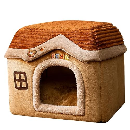 Katzenbett für Indoor-Katzen und kleine Hunde, abnehmbar, waschbar und rutschfest, weich und wärmend, Haustierzelt für Katzen und Kaninchen, großes Haustier-Katzenhöhle zum Spielen (Größe: S, 38,1 x Katzenbett für Indoor-Katzen und kleine Hunde, abnehmbar, waschbar und rutschfest, weich und wärmend, Haustierzelt für Katzen und Kaninchen, großes Haustier-Katzenhöhle zum Spielen (Größe: S, 38,1 x von SHENJIA