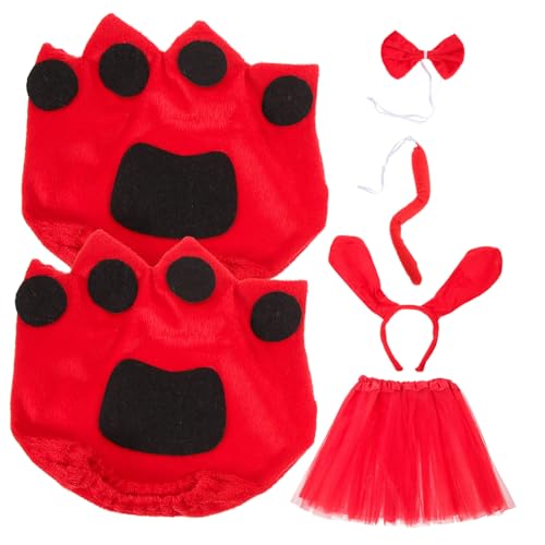 SHERCHPRY 1satz Dekoratives Kostüm Für Hunde Widerstandsfähiges Niedliches Outfit Für Karneval Halloween Und Partys Inklusive Rotem Hundekostüm Handschuhen Und Tüllrock von SHERCHPRY