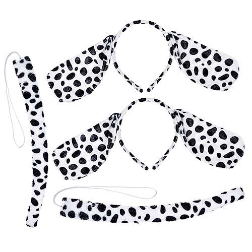 SHERCHPRY 4Stücke Teiliges Dalmatiner Kostüm Set Für Tierstirnband Und Hundeschwanz Für Fasching Karneval Und Cosplay Partys Bequem Und Langlebig von SHERCHPRY