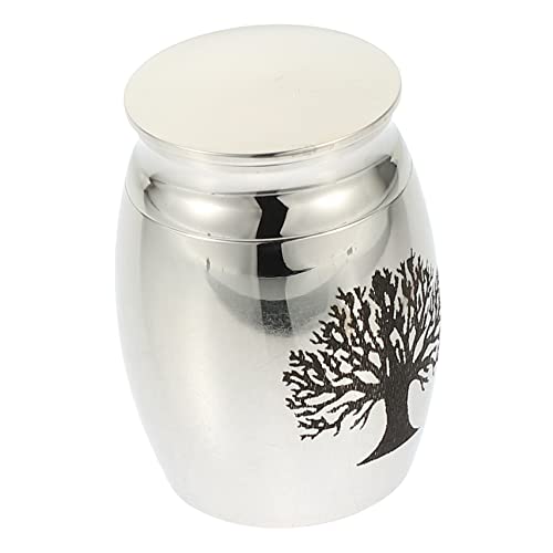 SHERCHPRY Edelstahl Haustier Asche Urne Kreative Gedenkschatulle Für Tier Einäscherungsurne Mit Eleganter Mundstruktur Aus Rostfreier Modellierung Design Topfdeckel Feinflutung Prozess von SHERCHPRY