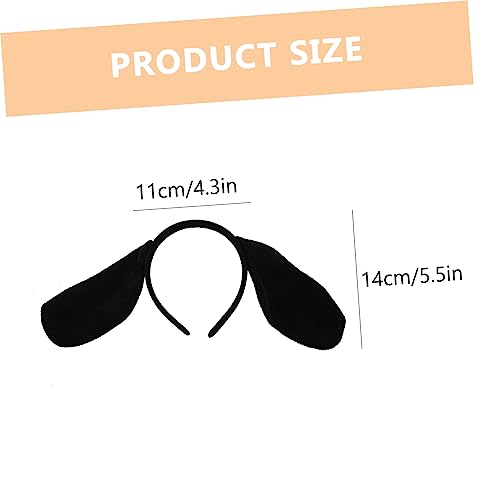 SHERCHPRY Hundeohren Stirnband mit Fliege und Falscher Nase Cosplay Hundekostüm Zubehör für Tierpartys Rollenspiele Halloween und Fotorequisiten Bequemes Stoffmaterial Teiliges Puppyohr von SHERCHPRY