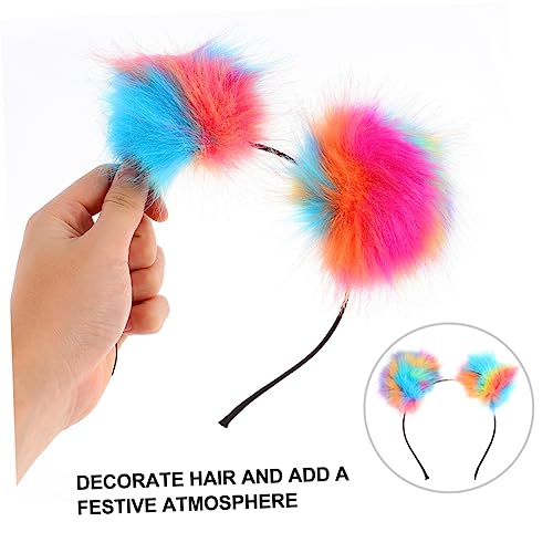 SHERCHPRY Pompom Ball Haarband für Flauschiges Katzen und Hasenohren Stirnband für Partys Karneval und Cosplay Leicht und Bequem für Festliche Anlässe und Kostüme von SHERCHPRY
