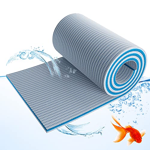 SHIGATSU Aquarium-Filterwatte-Rollen, verbesserter 8-lagiger Aquarium-Filterschwamm für Aquarium-Filter und Teich (119,4 x 30,5 cm), Aquarium-Filtermedien für Süß- oder Salzwasser-Aquarien von SHIGATSU