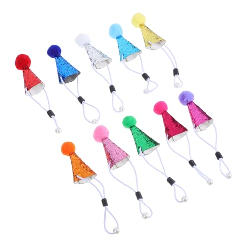 SHINEOFI 10stücke Mini-partyhüte Für Kuscheltiere Figuren Spielzeug Süße Kuchentüte Geburtstagspartyhüte Mit Pompons Für Kuscheltiere Haustiere Babyzubehör von SHINEOFI