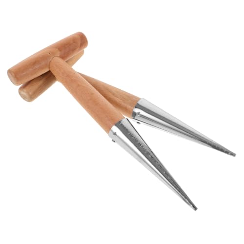 SHINEOFI 2Stücke Tragbarer Garten Dibber Holzgriff Pflanzer Für Präzises Setzen Von Pflanzen Und Effizientes Gartenwerkzeug Zum Lockern des Und Setzen von SHINEOFI