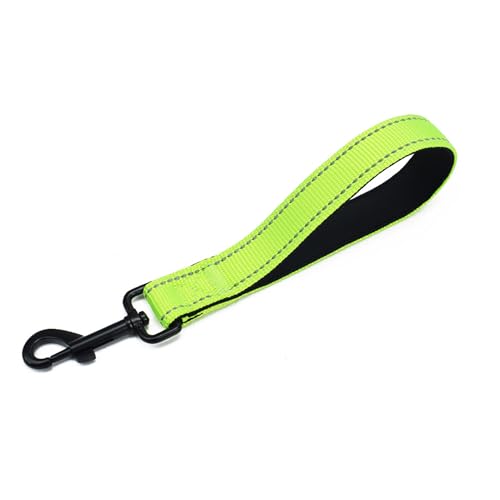 Bequeme Handschutz-Hundeleine, kurz, mit Neopren-Griff, 30,5 cm, strapazierfähig, verkehrsreflektierend, Nylonleine für mittelgroße bis große Hunde, langlebig, Grasgrün Bequeme Handschutz-Hundeleine, kurz, mit Neopren-Griff, 30,5 cm, strapazierfähig, verkehrsreflektierend, Nylonleine für mittelgroße bis große Hunde, langlebig, Grasgrün von SHINROAD