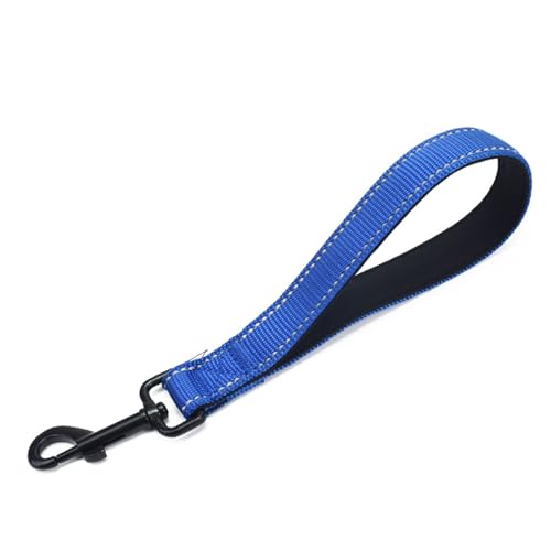 Bequeme Hundeleine, kurz, mit Neopren-Griff, 30,5 cm, strapazierfähig, verkehrsreflektierend, Nylon, für mittelgroße bis große Hunde, langlebig, Königsblau Bequeme Hundeleine, kurz, mit Neopren-Griff, 30,5 cm, strapazierfähig, verkehrsreflektierend, Nylon, für mittelgroße bis große Hunde, langlebig, Königsblau von SHINROAD