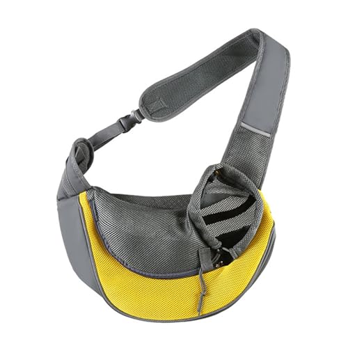 Haustier-Tragetasche, Rucksack mit großem Fassungsvermögen, Reißverschluss, freihändiges Design, atmungsaktives Netzgewebe für Hunde, Schultertasche, strapazierfähig, Gelb, Größe L Haustier-Tragetasche, Rucksack mit großem Fassungsvermögen, Reißverschluss, freihändiges Design, atmungsaktives Netzgewebe für Hunde, Schultertasche, strapazierfähig, Gelb, Größe L von SHINROAD
