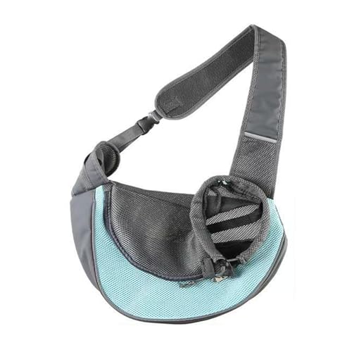 Haustier-Tragetasche, Rucksack mit großem Fassungsvermögen, Reißverschluss, freihändiges Design, atmungsaktives Netzgewebe für Hunde, Schultertasche, strapazierfähig, Himmelblau, Größe S von SHINROAD
