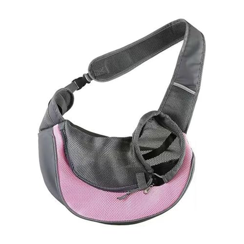 Haustier-Tragetasche, Rucksack mit großem Fassungsvermögen, Reißverschluss, freihändiges Design, atmungsaktives Netzgewebe für Hunde, Schultertasche, strapazierfähig, Rosa, Größe S Haustier-Tragetasche, Rucksack mit großem Fassungsvermögen, Reißverschluss, freihändiges Design, atmungsaktives Netzgewebe für Hunde, Schultertasche, strapazierfähig, Rosa, Größe S von SHINROAD