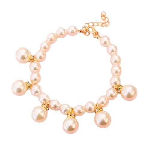 Katzenhalsband für Haustiere, verstellbare Schlösser, Kunstperlen, für Katzen, kleine Hunde, eleganter Schmuck, Hochzeiten, formelle Anlässe, zartes XL Katzenhalsband für Haustiere, verstellbare Schlösser, Kunstperlen, für Katzen, kleine Hunde, eleganter Schmuck, Hochzeiten, formelle Anlässe, zartes XL von SHINROAD