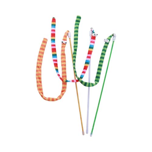 Katzenspielzeug, interaktiver Stick mit knackigen Glocken, kratzfest, bissfest, niedliches Cartoon-Design, lindert Langeweile, unterhält weiche, zufällige Farbe Katzenspielzeug, interaktiver Stick mit knackigen Glocken, kratzfest, bissfest, niedliches Cartoon-Design, lindert Langeweile, unterhält weiche, zufällige Farbe von SHINROAD