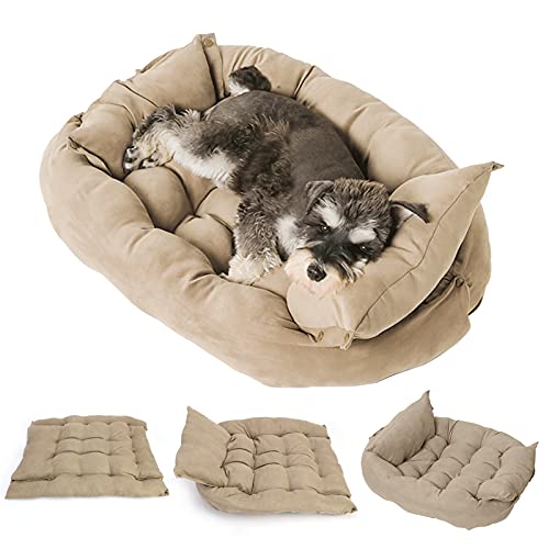 SHINROAD 3-in-1 Hundebett, bequeme Haustiermatte, Sofa, maschinenwaschbar, Hundehütte, Schlafbett mit mehreren Größen, Haustierbett für kleine, mittelgroße und große Hunde, 4 Größen L von SHINROAD