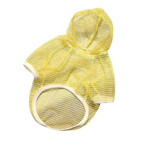 SHINROAD Atmungsaktive Haustierkleidung, leichtes Netzgewebe, Kleidung, mit Kapuze, kurzärmelig, Sonnenschutzweste, schnell trocknend, für Hunde und Katzen, für Outdoor-Aktivitäten, Gelb, Größe L SHINROAD Atmungsaktive Haustierkleidung, leichtes Netzgewebe, Kleidung, mit Kapuze, kurzärmelig, Sonnenschutzweste, schnell trocknend, für Hunde und Katzen, für Outdoor-Aktivitäten, Gelb, Größe L von SHINROAD