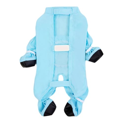SHINROAD Atmungsaktive Hundehose, groß, Regenmantel, Hosenträger, Stiefel, wasserdichte Schuhe, Leggings, schmutzdichte Jacke mit rutschfestem Pfotenschutz für regnerische und verschneite Tage, Blau von SHINROAD