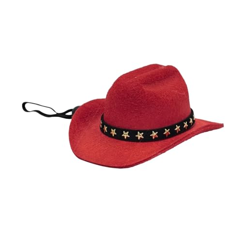 SHINROAD Atmungsaktiver Haustierhut Cowboy mit Umhängeband, verstellbar, leicht, Kostümzubehör für Hunde und Katzen, Sonnenschutz, Kopfbedeckung, Partys, Outdoor, Rot, Einheitsgröße SHINROAD Atmungsaktiver Haustierhut Cowboy mit Umhängeband, verstellbar, leicht, Kostümzubehör für Hunde und Katzen, Sonnenschutz, Kopfbedeckung, Partys, Outdoor, Rot, Einheitsgröße von SHINROAD