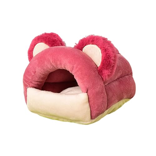SHINROAD Bequemes Kleintierheim, gemütliches Haustierhöhle, Plüsch, Winterversteck für Tiere, Hamsternest, Meerschweinchenbett, Kaninchenloch, Igelhöhle, warmes Rot, Größe M SHINROAD Bequemes Kleintierheim, gemütliches Haustierhöhle, Plüsch, Winterversteck für Tiere, Hamsternest, Meerschweinchenbett, Kaninchenloch, Igelhöhle, warmes Rot, Größe M von SHINROAD