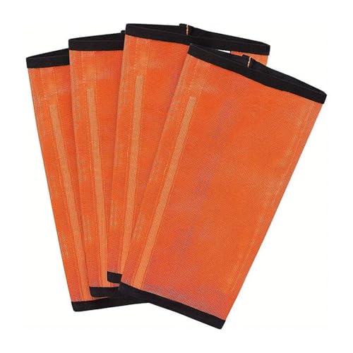 SHINROAD Fliegenschutz für Pferde, 4 Stück, atmungsaktive Netz-Leggings, Insekt, reduziert Stampfen, Hufschäden, Beinermüdung, Reitausrüstung, langlebig, Orange von SHINROAD