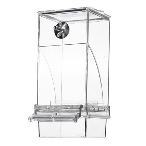 SHINROAD Futterspender für Papageien, Kanarienvögel, Wellensittiche, Finken, großes Fassungsvermögen, auslaufsicher, transparent, Acryl, automatisch, kein Durcheinander, 1 Stück SHINROAD Futterspender für Papageien, Kanarienvögel, Wellensittiche, Finken, großes Fassungsvermögen, auslaufsicher, transparent, Acryl, automatisch, kein Durcheinander, 1 Stück von SHINROAD