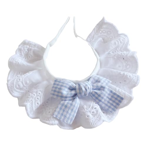 SHINROAD Handgefertigter Haustier-Schal, Spitze, Lätzchen, Halsband, verstellbares Bandana mit Schleife, für Haustiere, Zubehör, Geburtstage, besondere Anlässe, niedliches Design, Katzen, Blau, Größe SHINROAD Handgefertigter Haustier-Schal, Spitze, Lätzchen, Halsband, verstellbares Bandana mit Schleife, für Haustiere, Zubehör, Geburtstage, besondere Anlässe, niedliches Design, Katzen, Blau, Größe von SHINROAD