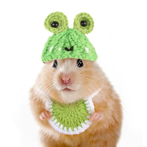 SHINROAD Handgewebtes Polyester-Fleece-Hamstermützen-Set, winziges gestricktes Bandana für kleine Tiere, verstellbar, Kostümzubehör, Hamster, Meerschweinchen, niedliches E SHINROAD Handgewebtes Polyester-Fleece-Hamstermützen-Set, winziges gestricktes Bandana für kleine Tiere, verstellbar, Kostümzubehör, Hamster, Meerschweinchen, niedliches E von SHINROAD