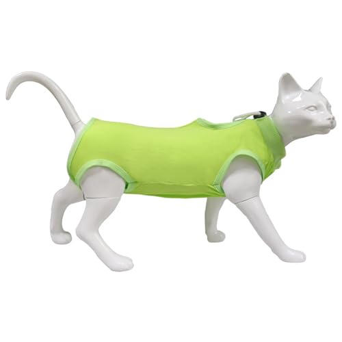 SHINROAD Haustier-Outfit aus elastischem Stoff, Kastrierungsanzug für Hunde und Katzen, verstellbarer Verschluss, bequeme Sterilisationskleidung, langlebig, leicht zu tragen, Grün, Größe M von SHINROAD