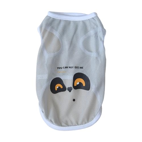 SHINROAD Haustierkleidung mit Cartoon-Druck-Design, lustige Designs, Weste, Top, bequem, Sommer, kühles Netzgewebe, atmungsaktives T-Shirt für Hunde, Grau, Größe M SHINROAD Haustierkleidung mit Cartoon-Druck-Design, lustige Designs, Weste, Top, bequem, Sommer, kühles Netzgewebe, atmungsaktives T-Shirt für Hunde, Grau, Größe M von SHINROAD
