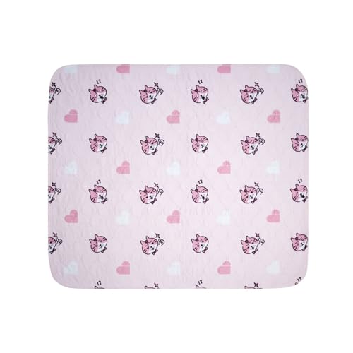SHINROAD Haustiermatte für Hunde, waschbar, wiederverwendbar, Hundetraining, Töpfchen, saugfähig, auslaufsicher, für Zuhause, Reisen, rutschfest, Bodenschutz, Kistenunterlage, dekorativ, Rosa, Größe M von SHINROAD