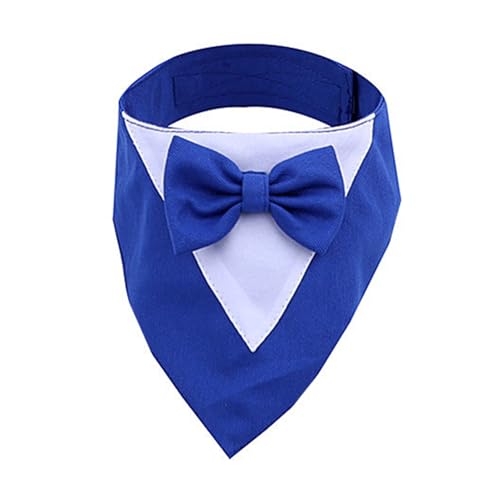 SHINROAD Hunde-Halstuch, Smoking mit Fliege, verstellbares Dreieck-Lätzchen, Schal für kleine bis mittelgroße Hunde, Katzen, modisches Accessoire, Hochzeiten, spezielles Dunkelblau, Größe S SHINROAD Hunde-Halstuch, Smoking mit Fliege, verstellbares Dreieck-Lätzchen, Schal für kleine bis mittelgroße Hunde, Katzen, modisches Accessoire, Hochzeiten, spezielles Dunkelblau, Größe S von SHINROAD