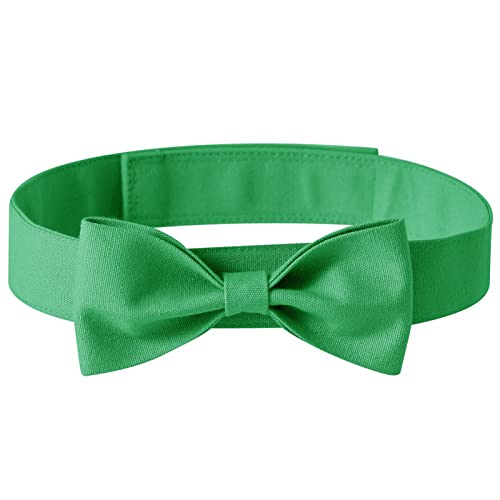 SHINROAD Hundehalsband mit Fliege, einfarbig, verstellbar, für Hochzeiten, Partys, Grün von SHINROAD