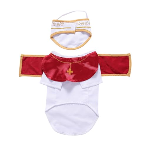 SHINROAD Hundekostüm, weich, strapazierfähig, Polyester-Mischgewebe, Samurai-Patenbekleidung für kleine, mittelgroße Hunde und Katzen, atmungsaktiv, Rot und Weiß, Größe M SHINROAD Hundekostüm, weich, strapazierfähig, Polyester-Mischgewebe, Samurai-Patenbekleidung für kleine, mittelgroße Hunde und Katzen, atmungsaktiv, Rot und Weiß, Größe M von SHINROAD