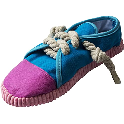 SHINROAD Hundespielzeug in Schuhform, kreativ, reine Farbe, weicher Stoff, Kauspielzeug für Haustiere, Blau von SHINROAD