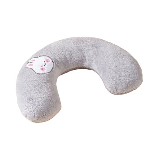 SHINROAD Kratzfestes Katzenbett-Kissen zum Kratzen von Indoor-Katzen, weich, flauschig, U-förmig, beruhigendes Design, langlebig, verschleißfest, gemütlicher Ruheplatz mit Kaninchen, Größe M von SHINROAD