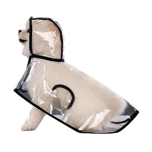 SHINROAD Modische Haustierkleidung, transparente Jacke, Regenmantel, mit Kapuze, wasserdicht, leicht, Mantel für kleine, mittelgroße Hunde, Katzen, tragbar, atmungsaktiv, Poncho mit schwarzem XXL SHINROAD Modische Haustierkleidung, transparente Jacke, Regenmantel, mit Kapuze, wasserdicht, leicht, Mantel für kleine, mittelgroße Hunde, Katzen, tragbar, atmungsaktiv, Poncho mit schwarzem XXL von SHINROAD