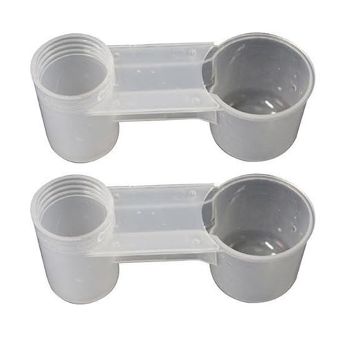 SHINROAD Nachfüllbarer Wasserspender für Papageien, Wasserflasche, Aufsatz, automatischer Wasserspender für Papageien, Stare, Tauben, 2 Stück, Doppelmund-Trinkbecher, 2 Stück SHINROAD Nachfüllbarer Wasserspender für Papageien, Wasserflasche, Aufsatz, automatischer Wasserspender für Papageien, Stare, Tauben, 2 Stück, Doppelmund-Trinkbecher, 2 Stück von SHINROAD