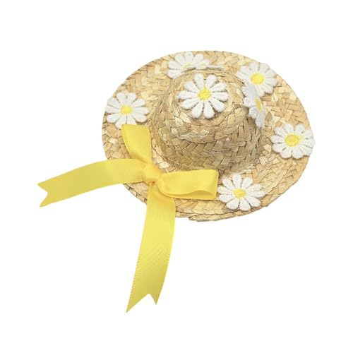 SHINROAD Niedliches Haustierzubehör, Mini-Strohhhüte für Haustiere, handgewebt, Puppenhaus, charmante Kopfbedeckung, Kostüm, natürliche Tiere, Miniatur-Puppen, Gelb, 12 cm SHINROAD Niedliches Haustierzubehör, Mini-Strohhhüte für Haustiere, handgewebt, Puppenhaus, charmante Kopfbedeckung, Kostüm, natürliche Tiere, Miniatur-Puppen, Gelb, 12 cm von SHINROAD