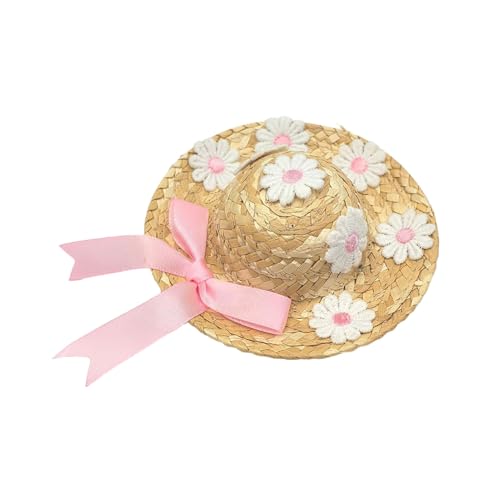 SHINROAD Niedliches Haustierzubehör, Mini-Strohhhüte für Haustiere, handgewebt, Puppenhaus, charmante Kopfbedeckung, Kostüm, natürliche Tiere, Miniatur-Puppen, Rosa, 12 cm SHINROAD Niedliches Haustierzubehör, Mini-Strohhhüte für Haustiere, handgewebt, Puppenhaus, charmante Kopfbedeckung, Kostüm, natürliche Tiere, Miniatur-Puppen, Rosa, 12 cm von SHINROAD
